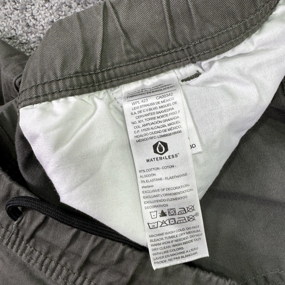 Denizen Jogger Pants Mens XL Green Elastic Waist Cuffed Stretch Casual Travel - Picture 7 of 10